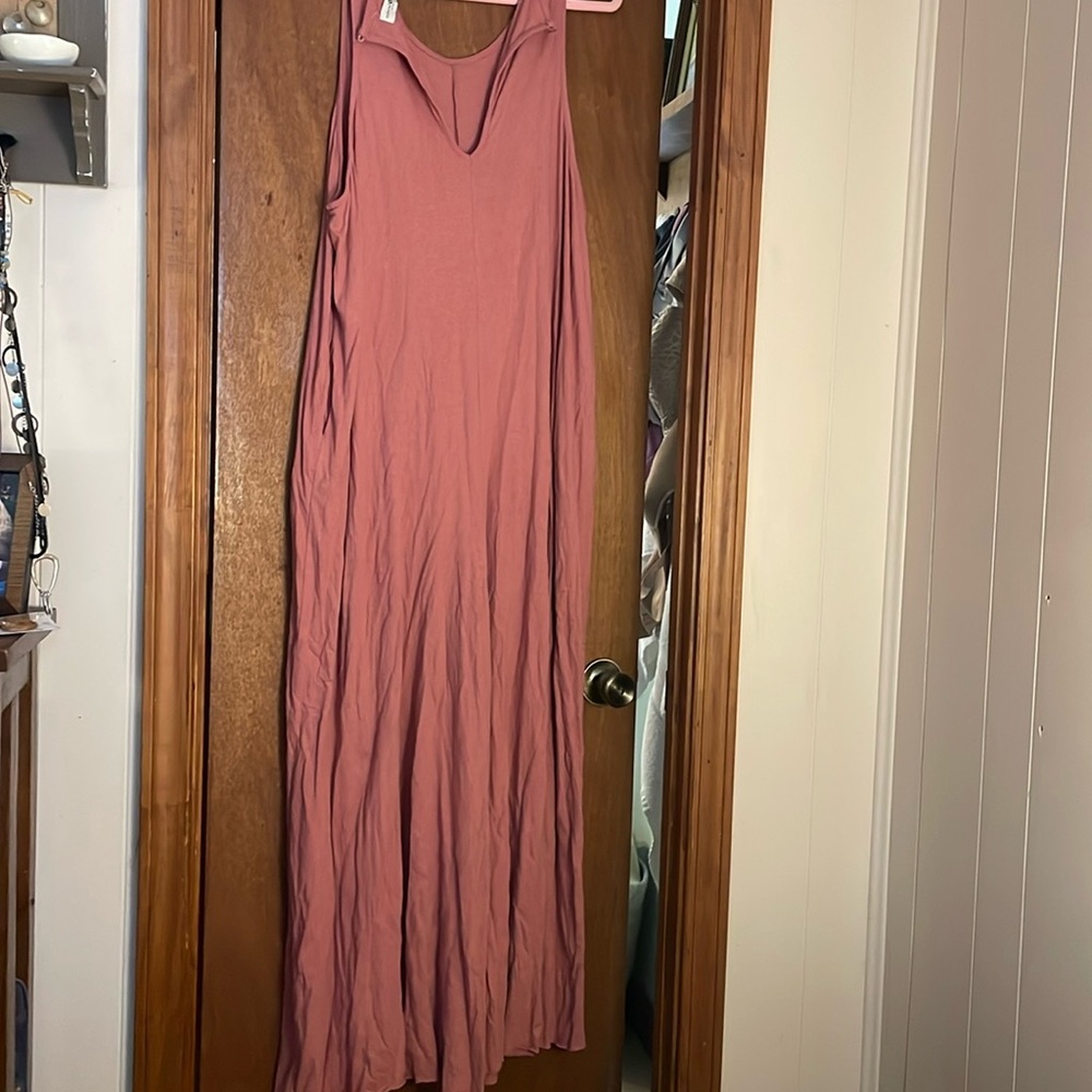 NATURAL LIFE Pink and Orange Jumpsuit with Flowing Silhouette